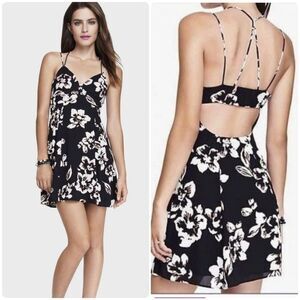 Express Strappy backless Hawaiian floral mini sundress size 8